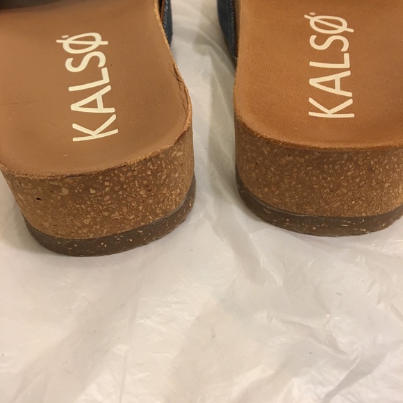 NWT Kalso Earth Blue Slides Sandals - Picture 5 of 7